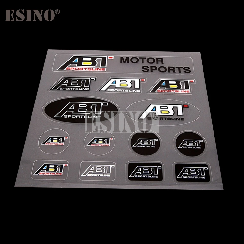 نافذة مرآة الرؤية الخلفية مقبض الباب ملصق لاصق للجسم مجموعة ملصقات زخرفية لرياضات السيارات ABT Sportsline