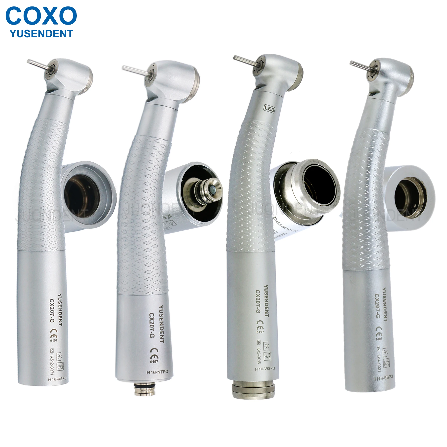 COXO YUSENDENT High Speed Dental Handpiece With LED Light Fiber Optic Dental Turbine 6 holes fit KAVO NSK Sirona WH CX207-G