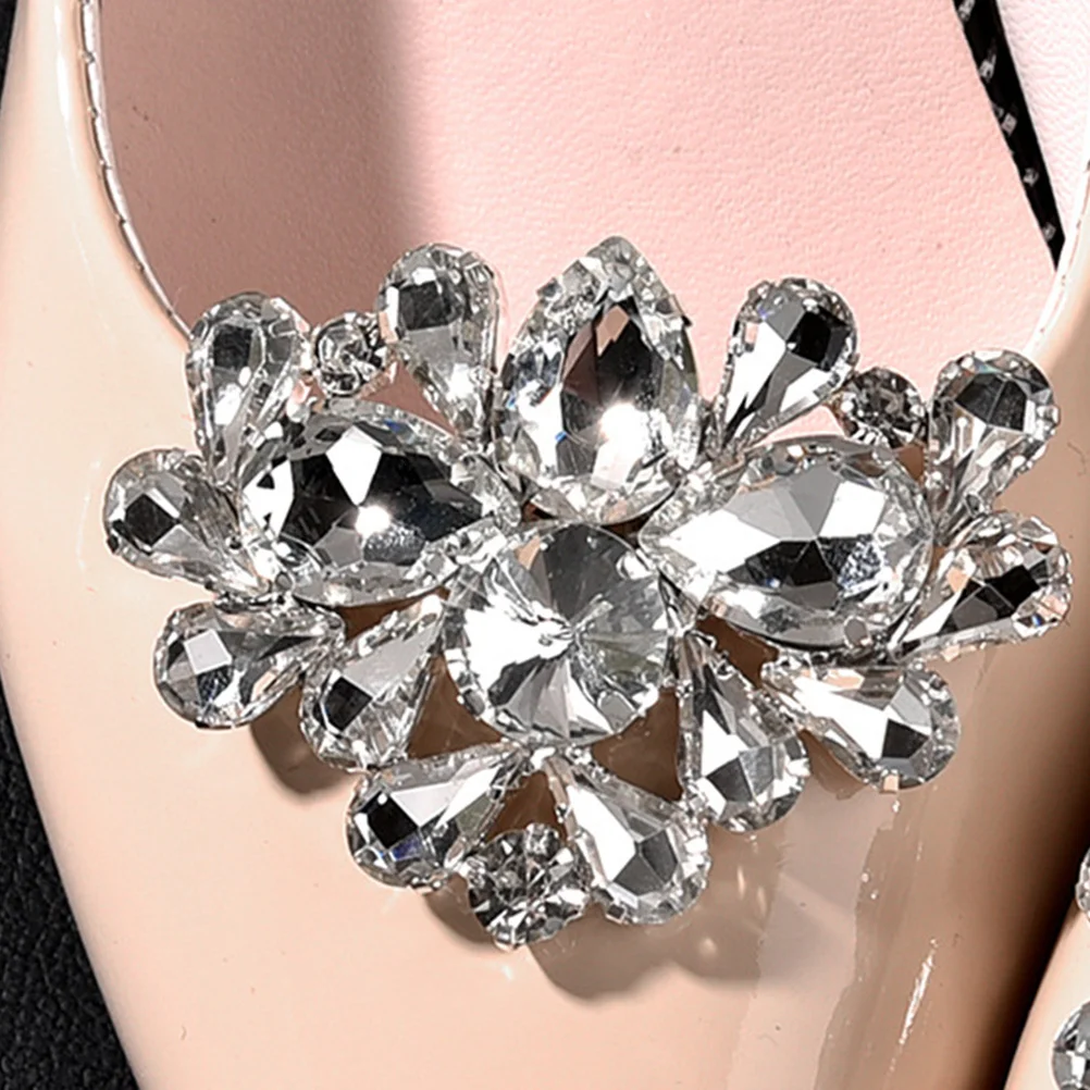 

2Pcs Wedding Shoe Clips Bridal Crystal Buckle Decoration Shoe Jewelry Clip for Pumps Heels Party Dance Accessories