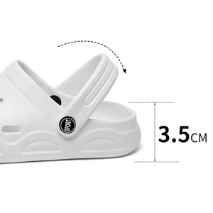 Comfortable slippers for women, light, non -slip, beach sandals, white eva, waterproof garden shoes, woman fashion, summer 10 Main Crocs Sales White - №6