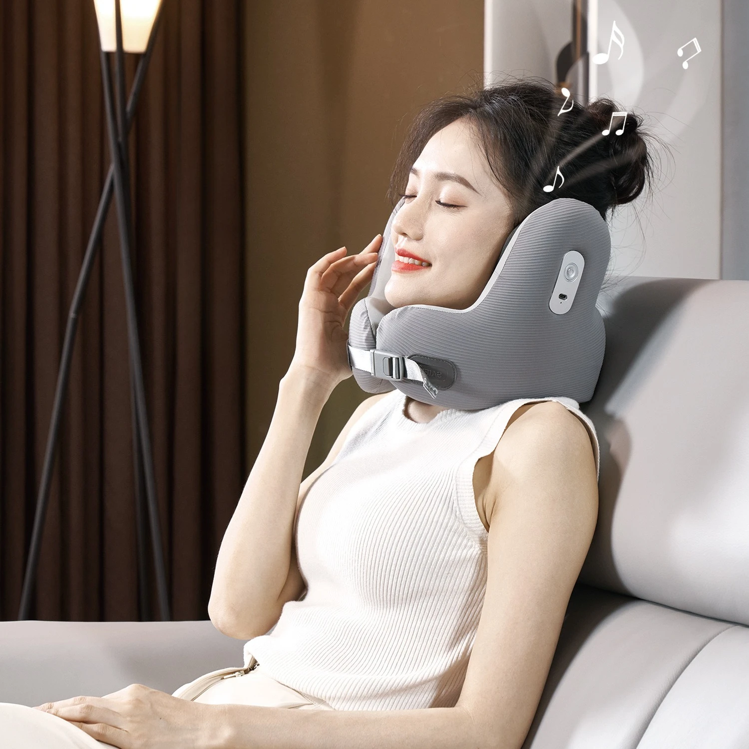 Travel Pillow Body Pillow Anime Bluetooth Music U-shaped Pillow Memory Foam Noise Reduction Neck Protection Exercise