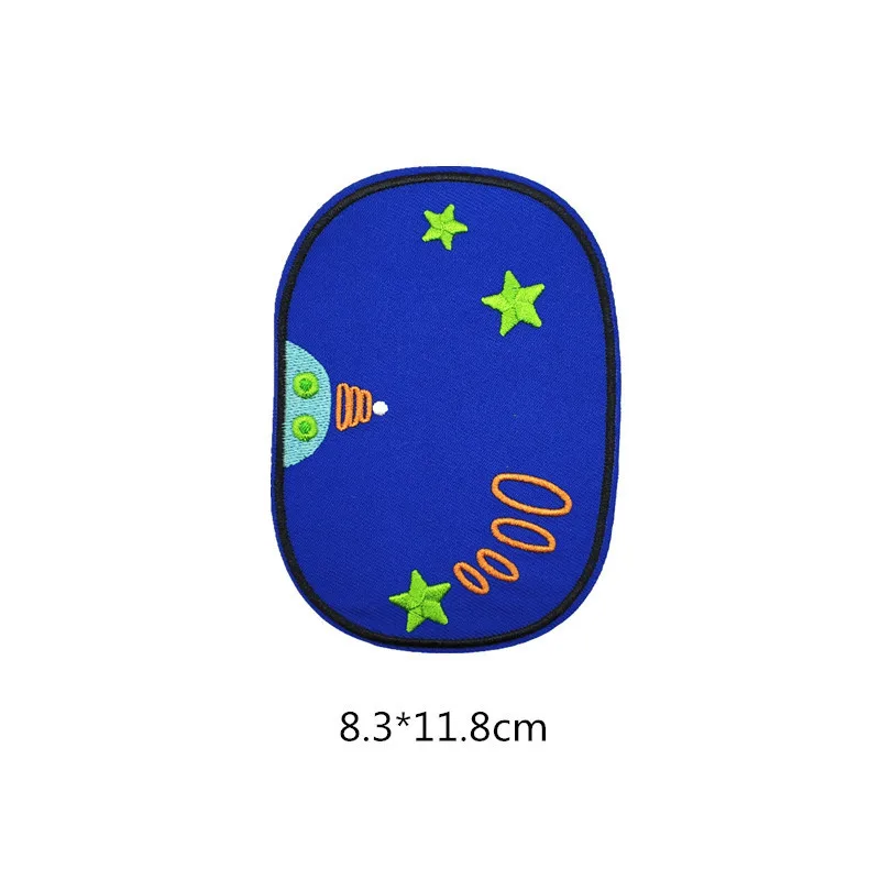 DIY Astronauts Rocket Planet Denims Stickers Cartoon Embroidery Clothes Knee Hole Repair Appliqued Badge Sewing Children Patches