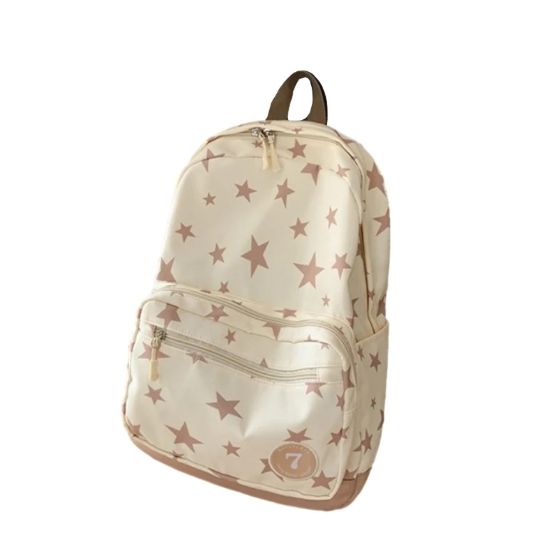 2023 NEW Double Strap Shoulder Bag Girl Student Teen Backpack School Bag Rucksack Travel Pack Star Print Trendy Book Bag