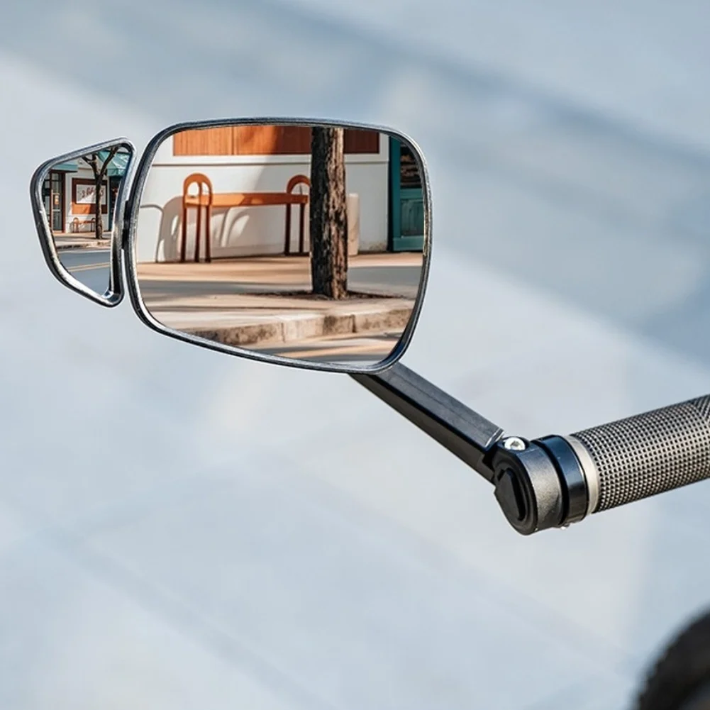 Aluminum Handlebar Mirror For Bicycles Designed To Reduce Blind Spots During For Mountain Road And City Cycling