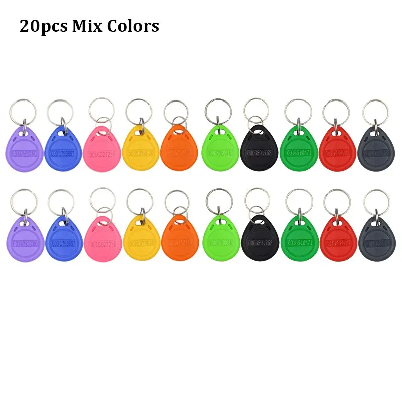 10-20 stücke EM4100 125 KHz Nur-Lese-RFID ID Keyfob RFID Tag Tags Mit Schlüssel Ring Karte Aufkleber keyfob Token Ring Proximity Chip TK4100
