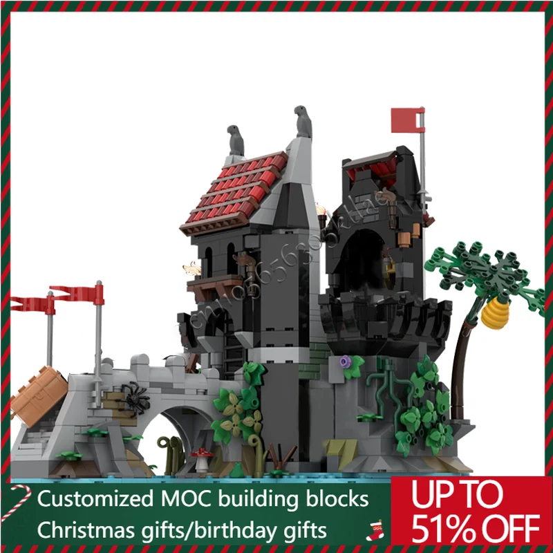 

1162 PCS Medieval Fortress Model Moc Building Bricks Bad Guys' Castle Modular DIY Sets Assembly Block Toy Popular Christmas Gift