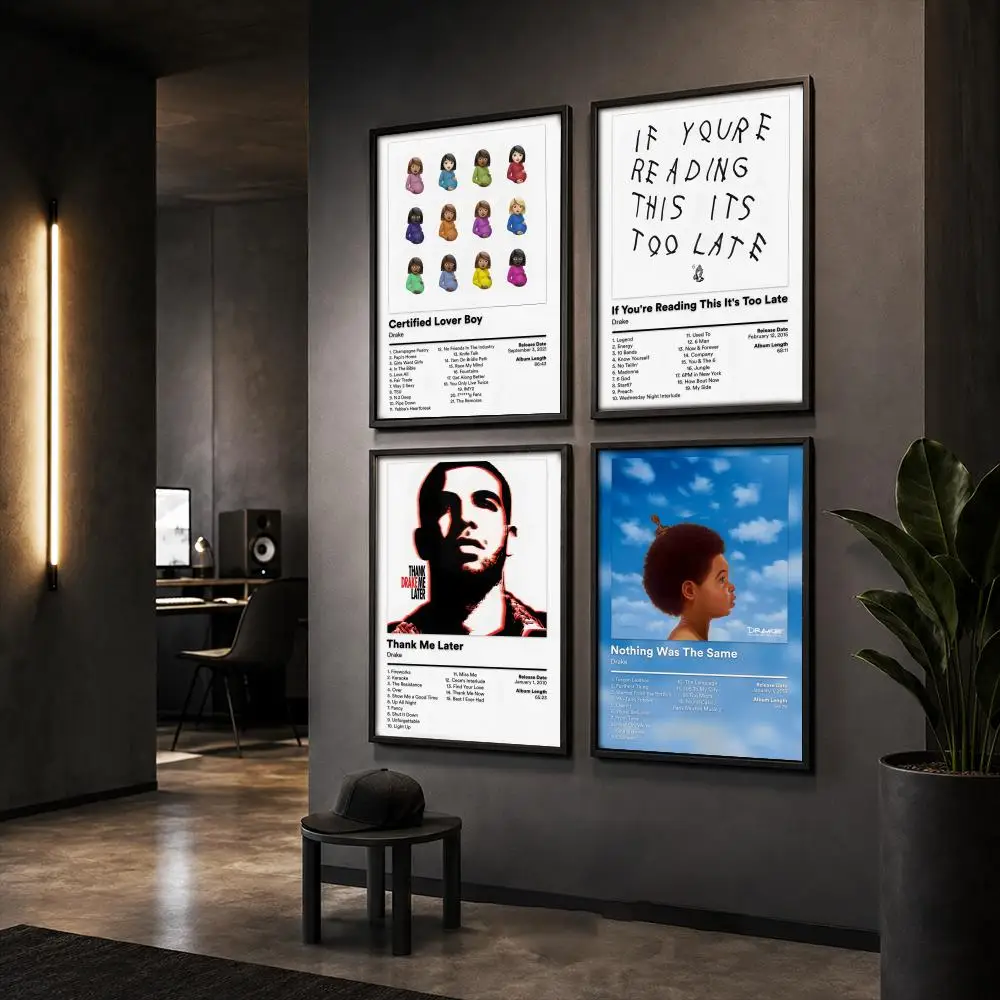 D-Drake Singer Rapper Poster HD Wall Art Wall Stickers Home Living Room Bedroom Bar Office Decor Prints