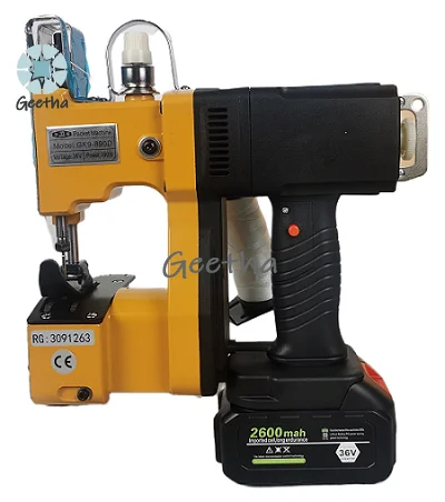 GK9-890D Portable Handheld Electric Bag Closer Industrial Sewing Machine with 36v Battery