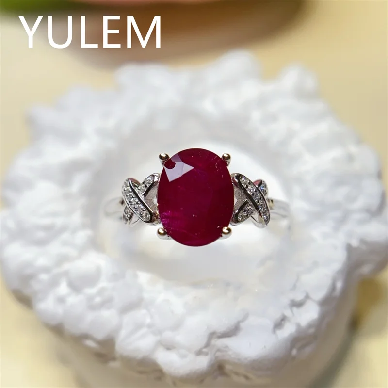 

Кольцо с натуральным голубиным рубином и кровью 7x9 мм, кольцо с натуральным рубином, ювелирные изделия из серебра 925 пробы, оригинальные кольца 925 пробы