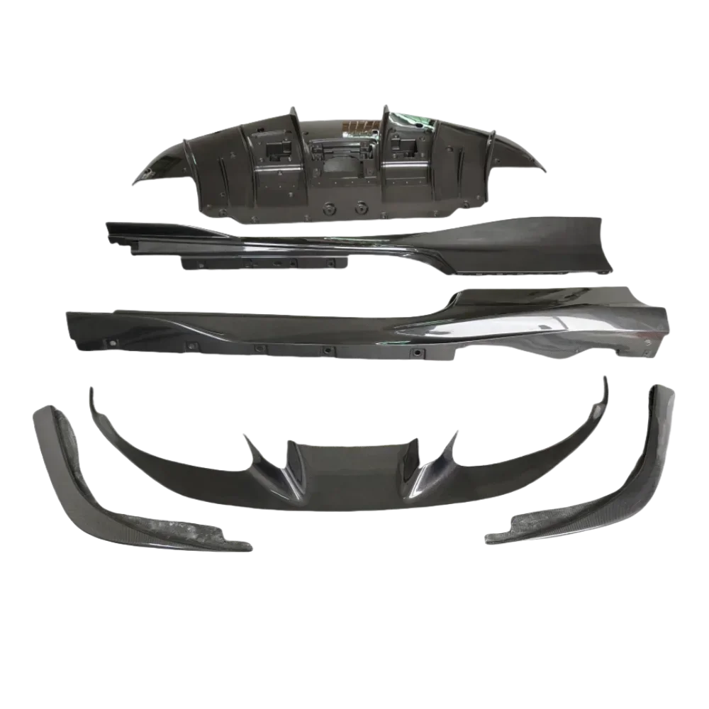 For the Ferrari F8 Upgrade Modified OEM-dry Carbon Fiber Front Bumper Lower Lip Side Skirt Rear Diffuser Rear Spoiler Body Kit