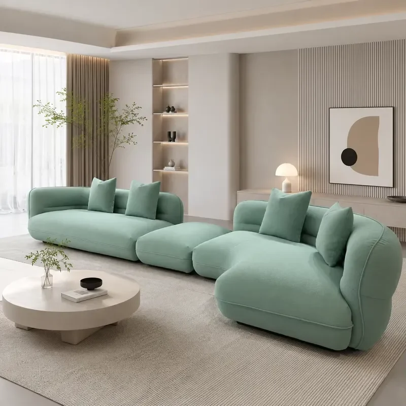 Luxury Modern Modular Cloud Sofa Set L Shaped Sectional Couch Designer Living Room Leisure Furniture Wholesale