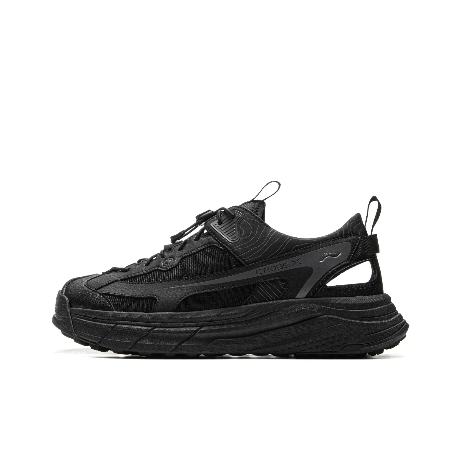 Li Ning Breathable River Trekking Shoes Unisex Black AGUV017-1
