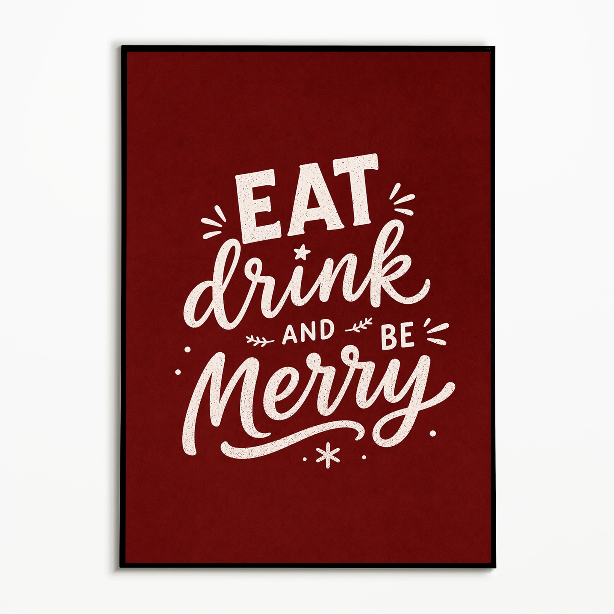 1PC,Script Lettering Wall Art Christmas Holiday Quote Posters Winter Canvas Painting Home Decor Room Decor Gallery Wall Prints