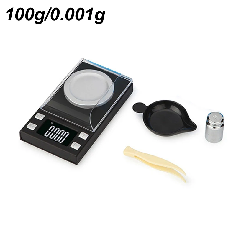 Electronic Pocket Scales 100g/50g/20g/10g 0.001g LCD Digital Jewelry Gold Medicinal Herbs Lab Weight Milligram Balance Scale