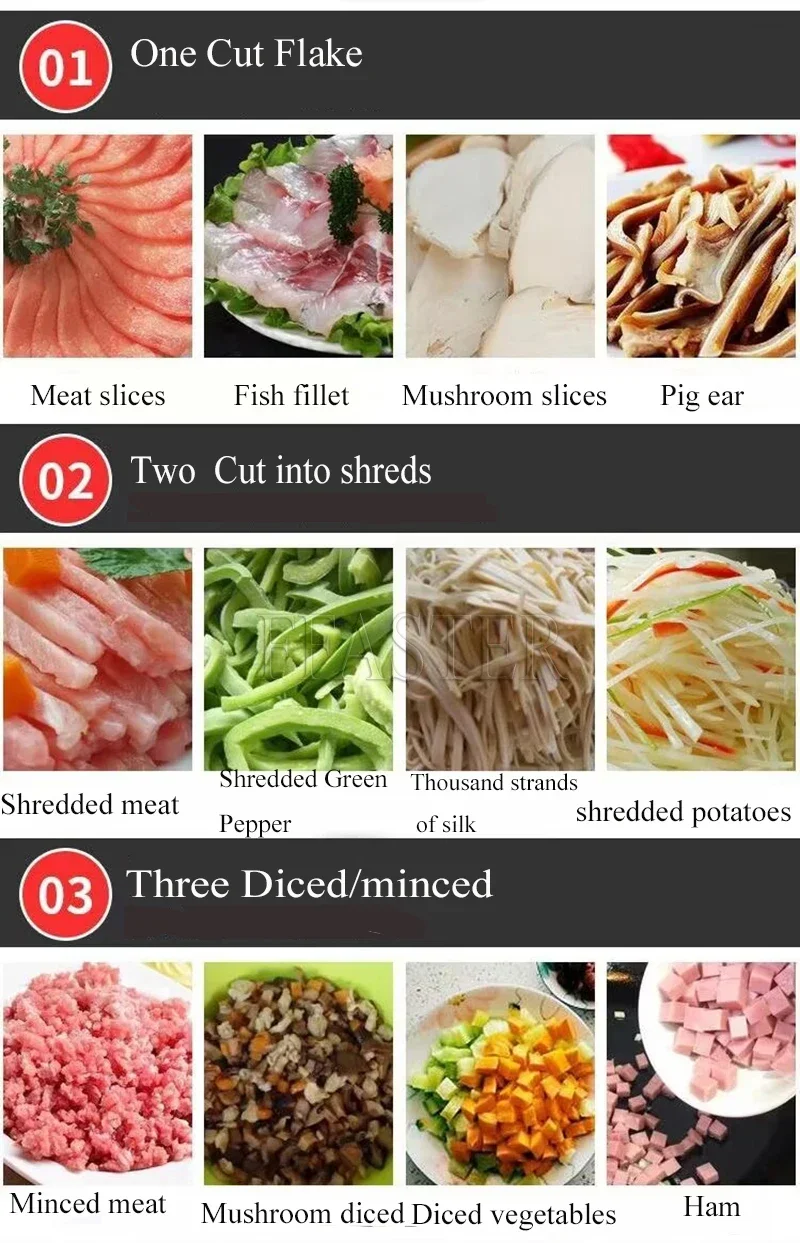 150kg/H 商業電気肉スライサーグラインダー野菜カッター細断機 550 ワット家庭用自動食品チョッパーチッパー