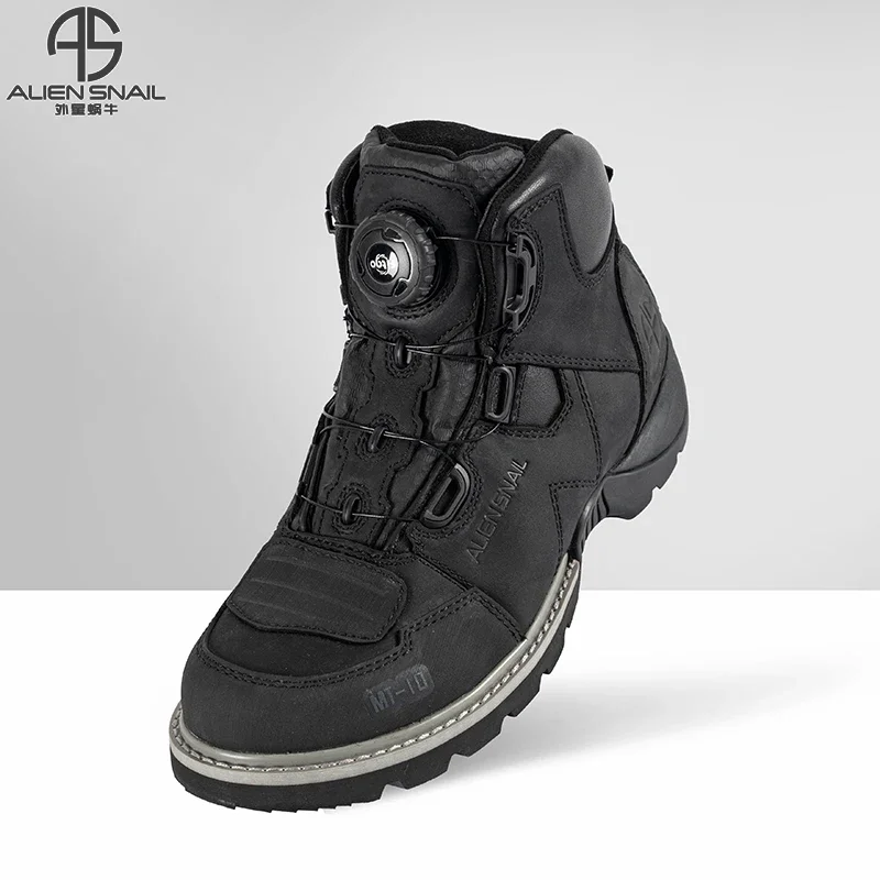 Alien Snail MT-20 Boots for Motorcyclist Man Anti-drop Waterproof Riding Shoes Racing Locomotive Riding Boots Four Seasons