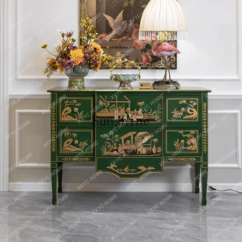 painted entrance living room decorative storage/high-grade solid wood dining side cabinet  FT