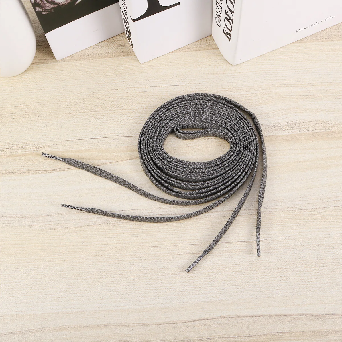 

2pcs 8Mm Reflective Shoelaces For Sneakers Shoes Boots Skates Flat Laces Dark Grey 180Cm Unisex Sport Shoe Accessories