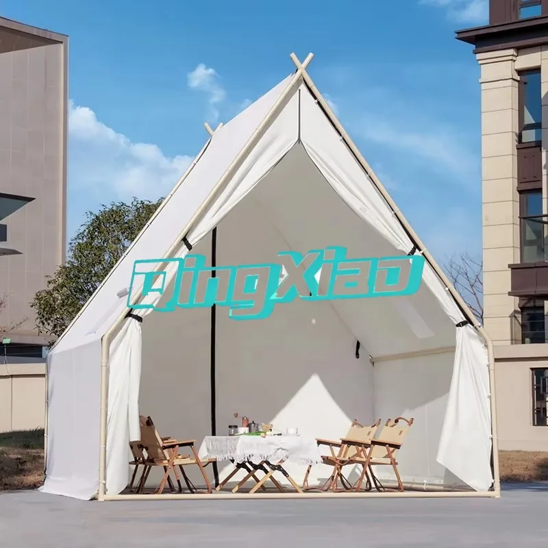 

A Shape Triangle Glamping Tent Fireproof Waterproof Portable Star View Outdoor Shelter For Resort Campsite All Season Hotel