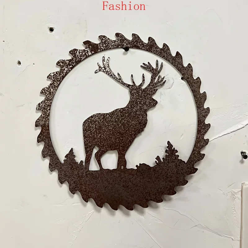 

Rusty Deer Metal Crafts Outdoor Garden Yard Ornaments Wall Hanging Art Metal Home Decorations Wall Decor Metal Background Iron w