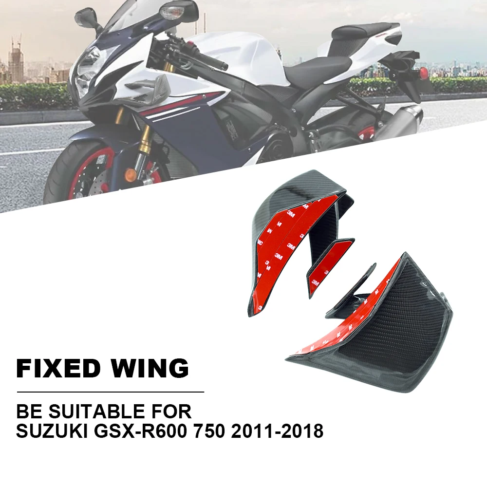 Motorcycle fixed wing fairing parts kit 100% Carbon paint For Suzuki GSX-R600R GSXR750 2011 2012 2013 2014 2015 2016 2017 2018