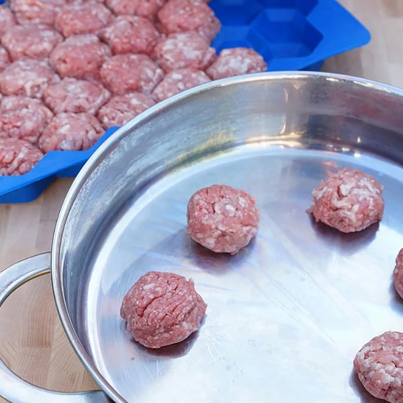 37 شبكة سيليكون صانع كرات اللحم صانع كرات الأرز شاكر قالب كرات اللحم كرات السمك كرات اللحم البقري قالب أدوات اللحوم اكسسوارات المطبخ #4