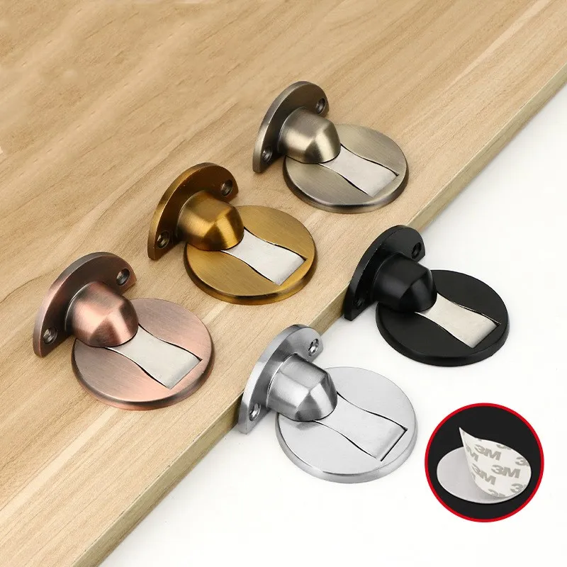 

Magnet Door Stops Stainless Steel Door Stopper Non-punch Six Colors Available Holder Hidden Doorstop Furniture Door Hardware