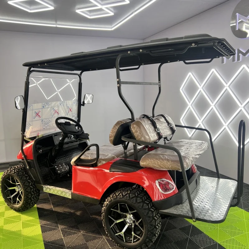 MMC 48V Lithium Battery Powered 2 4 6 8 Seat Electric Multi Function Golf Cart Sightseeing Solar 4 Seat Golf Cart