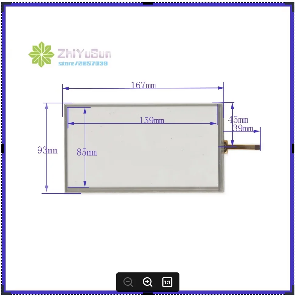 167*93  7.1inch 4 line For Car DVD touch screen panel  167mm*93mm this is compatible    TouchSensor FreeShipping