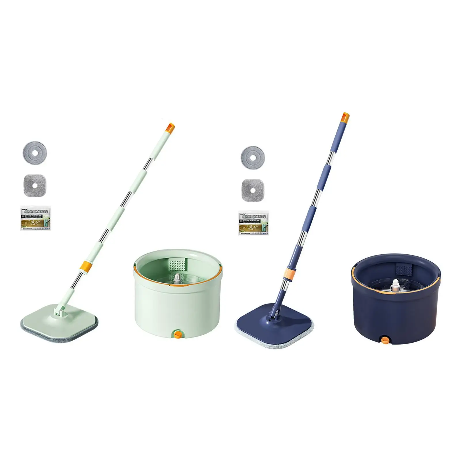 Mop and Bucket Set Dirty Clean Water Separator Self Wringing Microfiber Mops for Tile Flooring Underneath Furniture Laminate