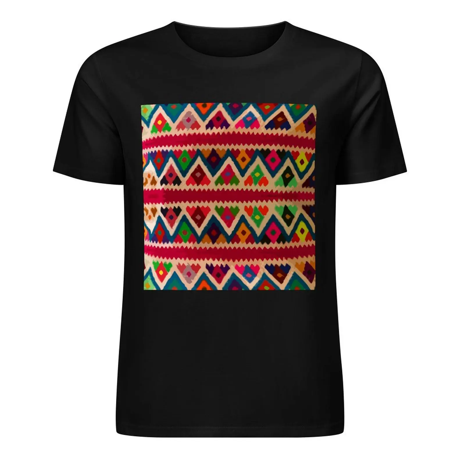 Chevron multicolor dopamine dressing vibrant textile T-Shirt graphics anime stuff sports fans designer t shirt men