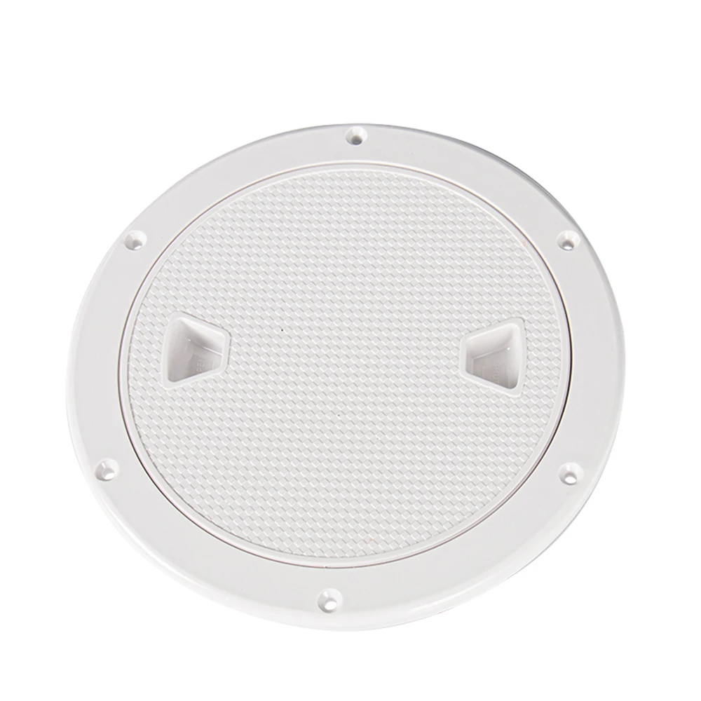 Transparent Detachable Cover ABS Round Inspection Hatch Cover Plastic White Black Boat Screw Out Deck Inspection Plate 4\