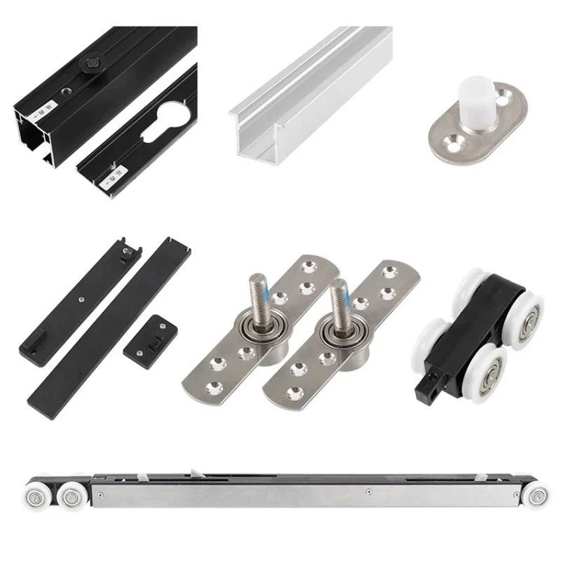 Semi-automatic pocket door hanging sliding five accessories hanging sliding sliding door track full set