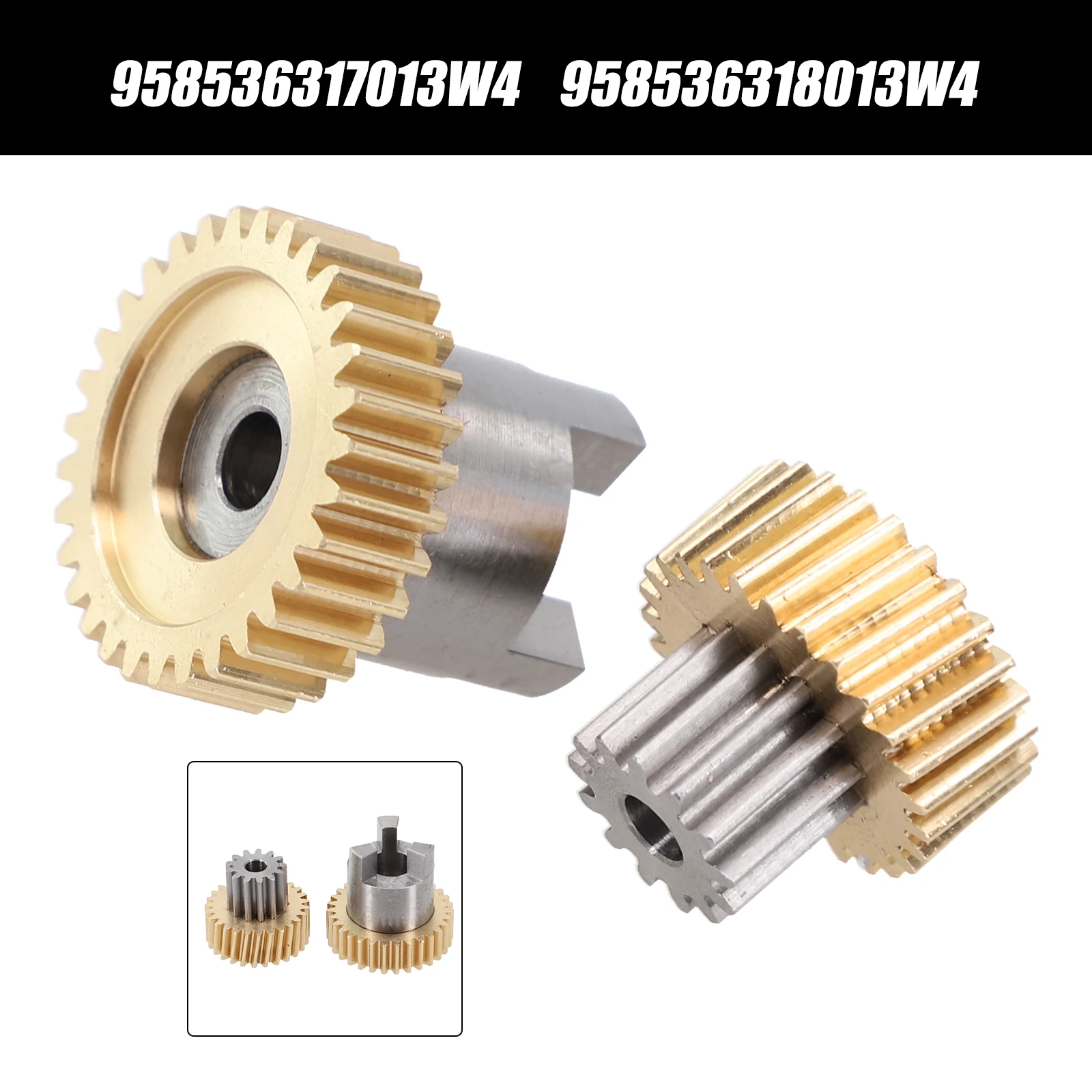 Porta traseira do carro Cortina de vidro Sombra Motor Gear, Kit de reparo para 2011-2017, 958536317013W4, 958536318013W4, 2pcs