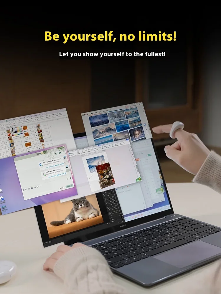 Toall L Ring Pro Ring Mouse Remote Control Bluetooth Wireless Intelligent Ai Ring Mouse Controller for Ipad Mac Tv Pc Accessory