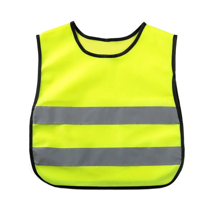 Kids Reflective Vest Fluorescent Yellow Safety Vest High Visibility Clothing For Children Safe Traffic Student Security Clothes