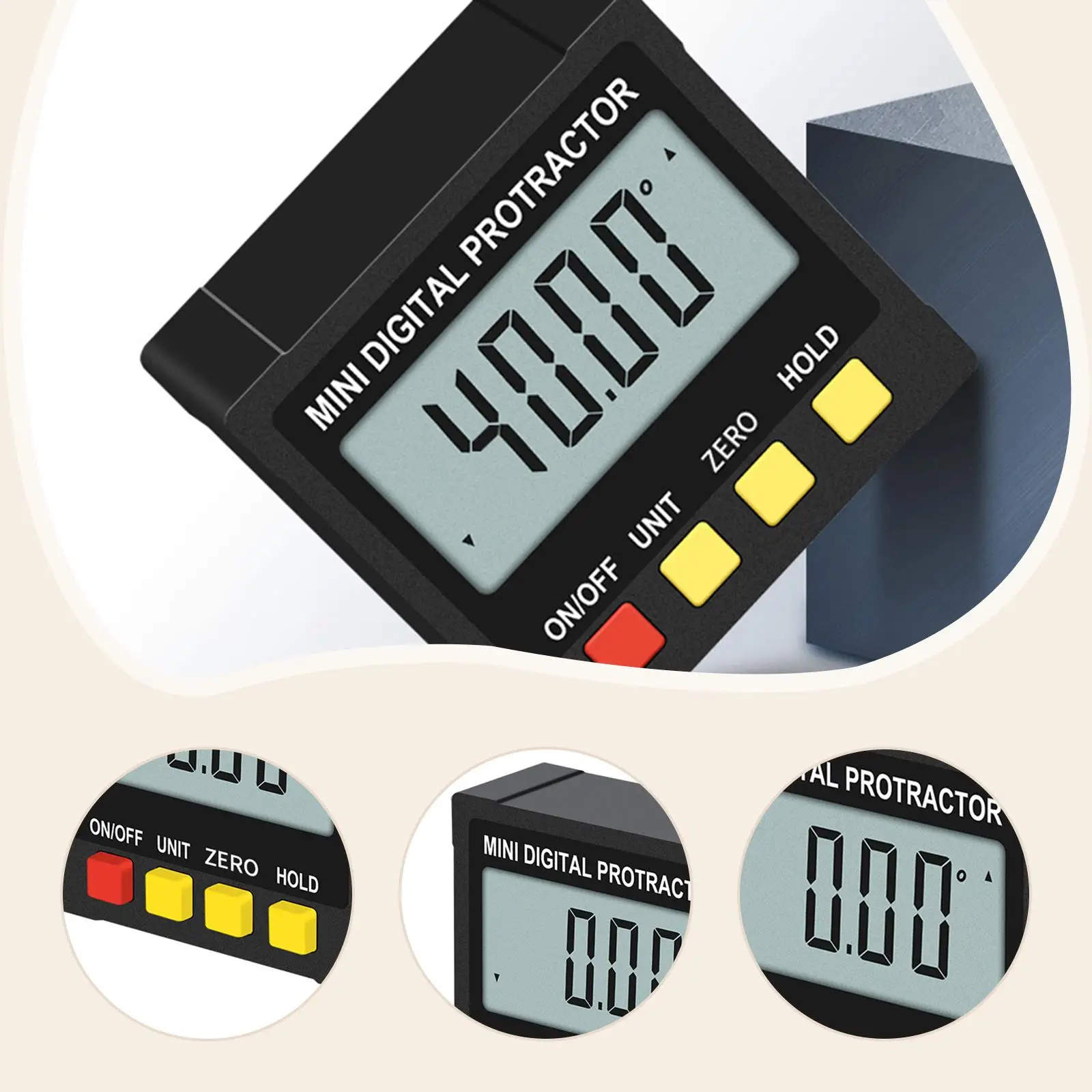 Magnetyczny inklinometr cyfrowy do pomiar kątów z dokładnością 0,05 °   Konwersja jednostek rozdzielczości