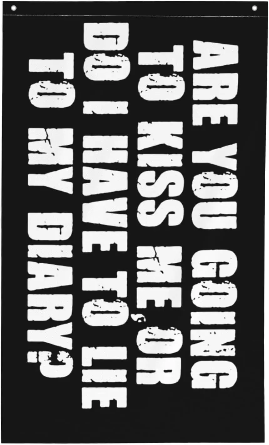 Flagicts 100% Polyester Are You Going To Kis-s-Me Or Do I Have To Lie To My Diary Flags