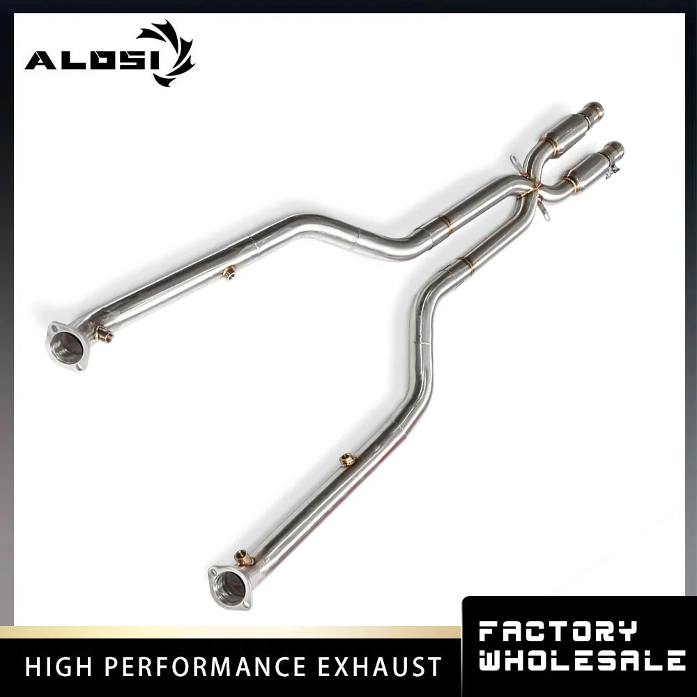 Para BMW M3 E90/E92/E93 V8 4.0l 2008-2013 Tubo medio y largo Escape de alto rendimiento Rendimiento de carreras modificado