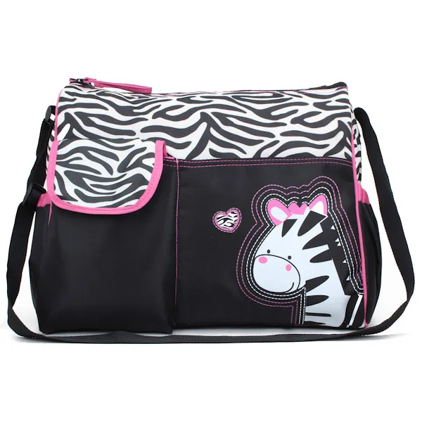 Hot Sale Free Shipping Fashion Baby Diaper Bag Nappy Bag Zebra And Giraffe Pattern Mummy Bag