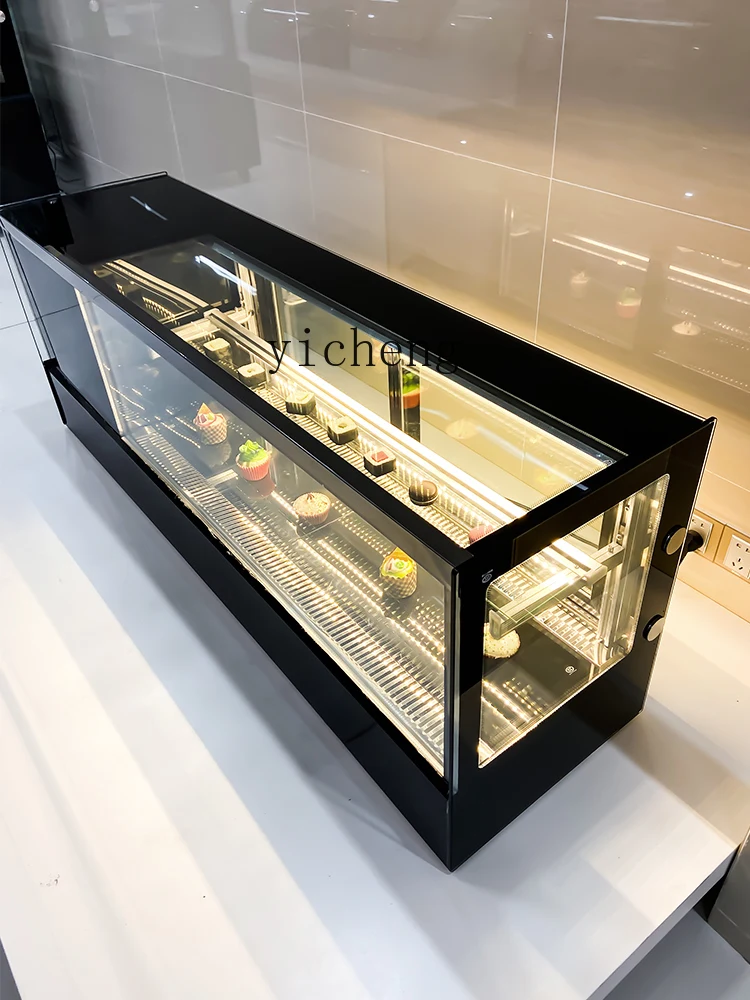 XL Right Angle Sushi Counter Small Cake Refrigerated Fresh Display Cabinet Commercial