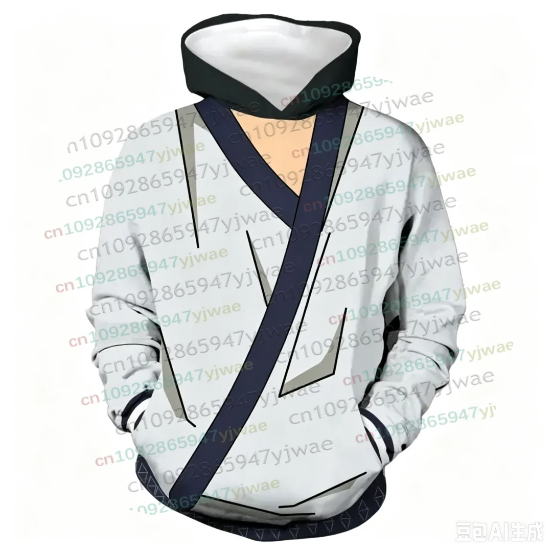 Anime Jujutsu Kaisen Kapuzenpullover für Männer und Frauen, 3D-Kapuzenpullover, langärmeliges Sweatshirt, Herbst/Winter, Halloween, Cosplay, für Erwachsene/Kinder, mit Kapuze. – Detail 7