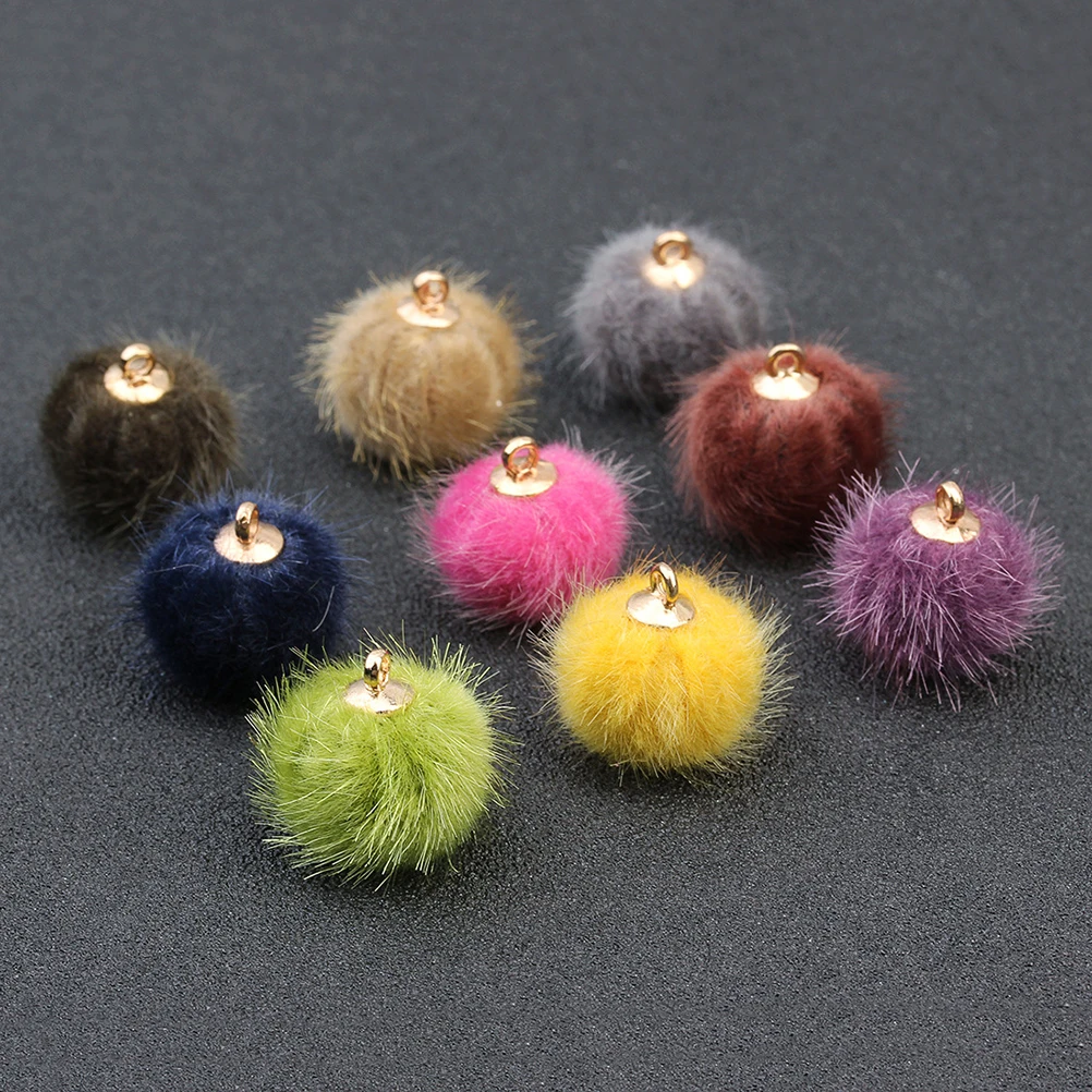

24Pcs Pompon Earrings Pendant Accessories DIY Durable Lightweight Hanging Charm Set Colorful Earrings Jewelry Dangler Decoration