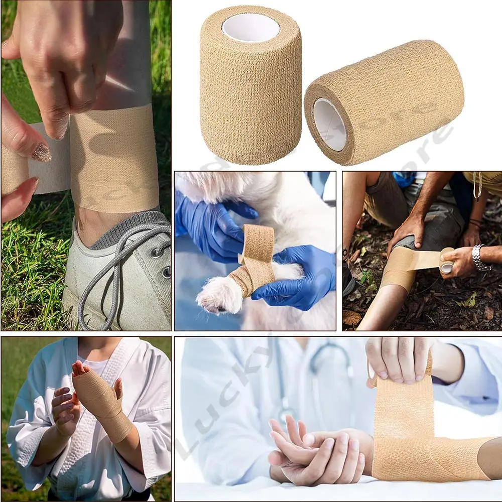 

Bandage Tape Sport Self Adhesive Elastic Bandage Wrap Tape Elastoplast For Knee Support Pads Finger Ankle Palm Shoulder Wrist