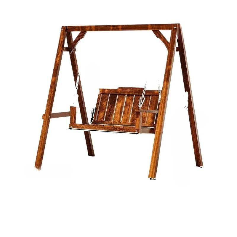 

Antiseptic wood swing outdoor courtyard outdoor hanging chair rural villa yard double rocking chair small courtyard
