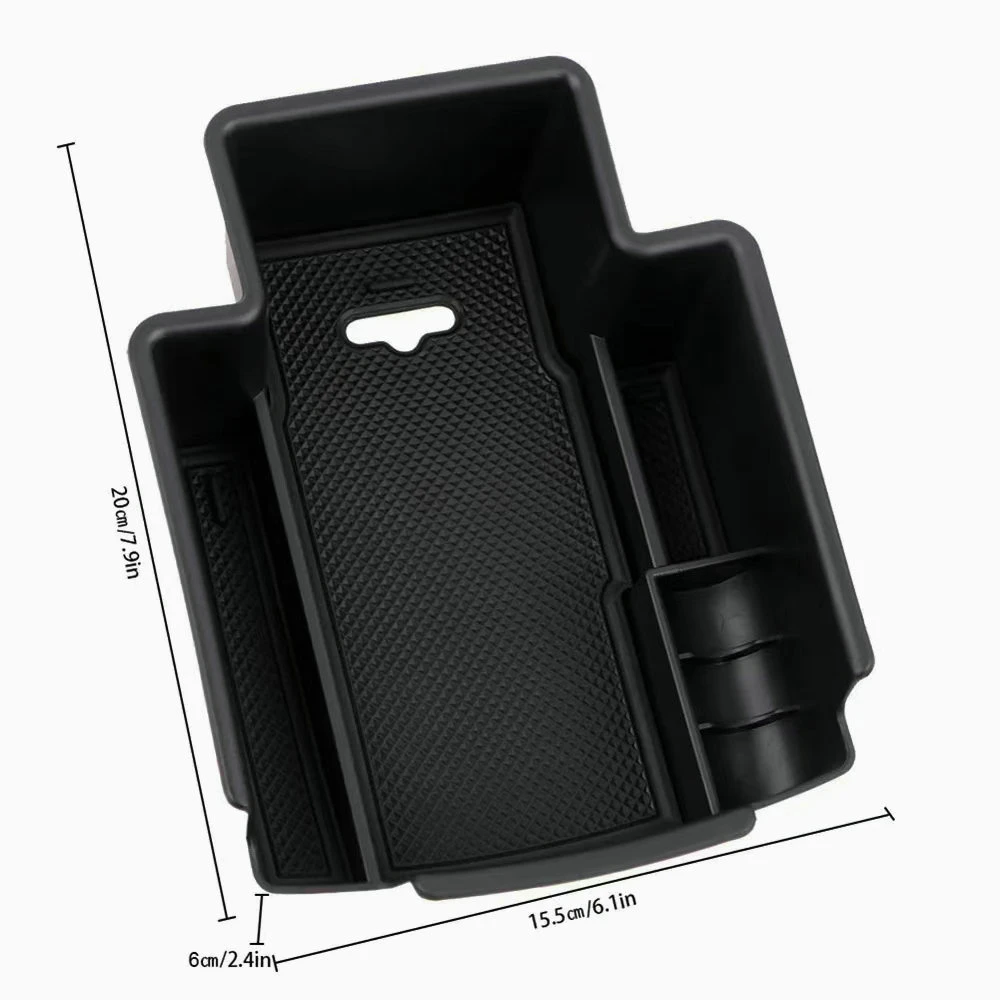 Auto Interior Storage Box For Ssangyong Korando C300 2019~2022 Car Middle Armrest Storage Box Organizer Tray Car Accessories