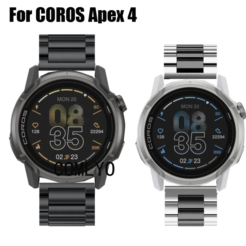 

For COROS APEX 4 46MM 42MM Strap Metal Stainless Steel Adjustable Band Bracelet Luxurious Belt For Women men