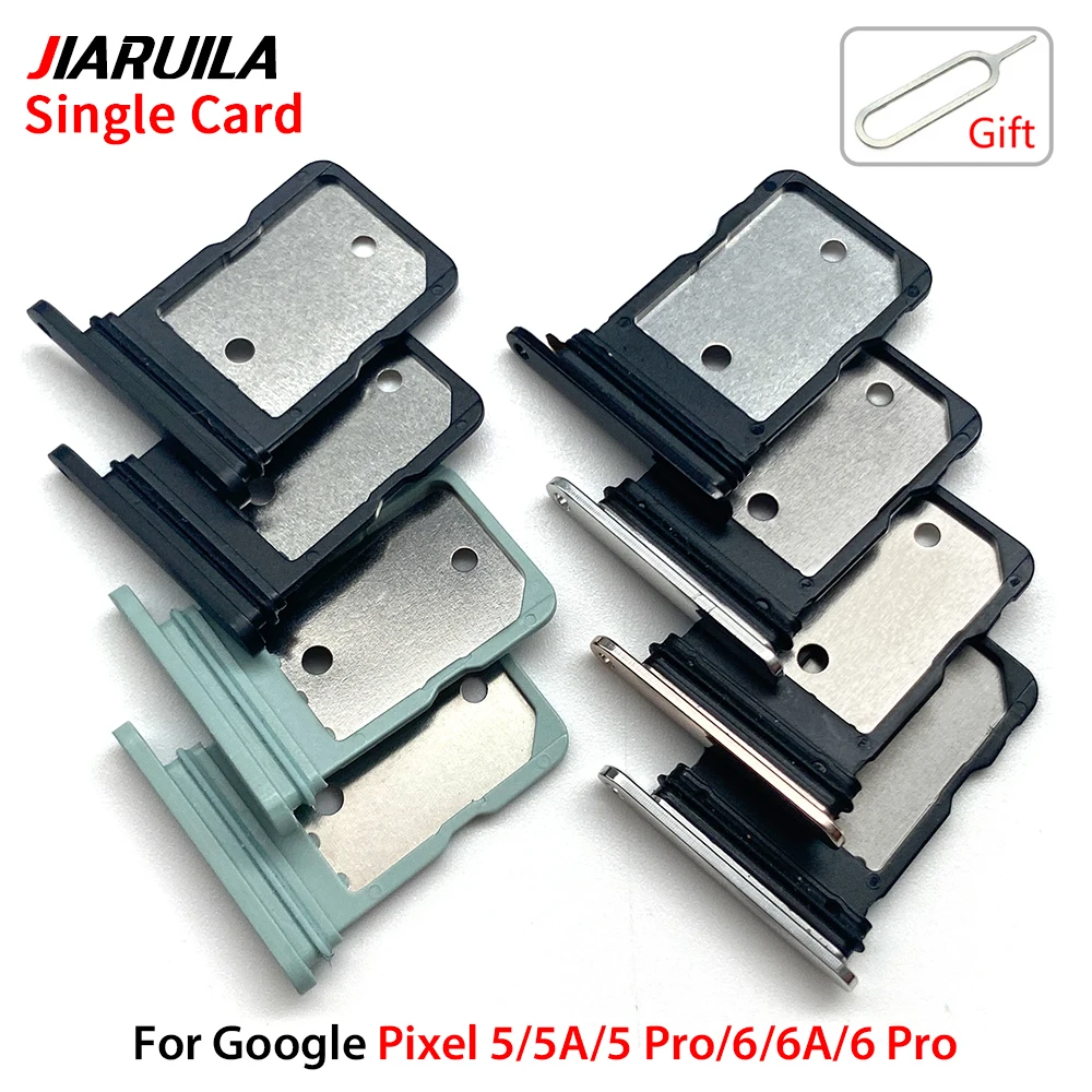 SIM Card Tray chip slot drawer Holder Adapter Accessories part For Google Pixel 5 / 5 Pro / 5A / 6 Pro / 6A  (Single Card)