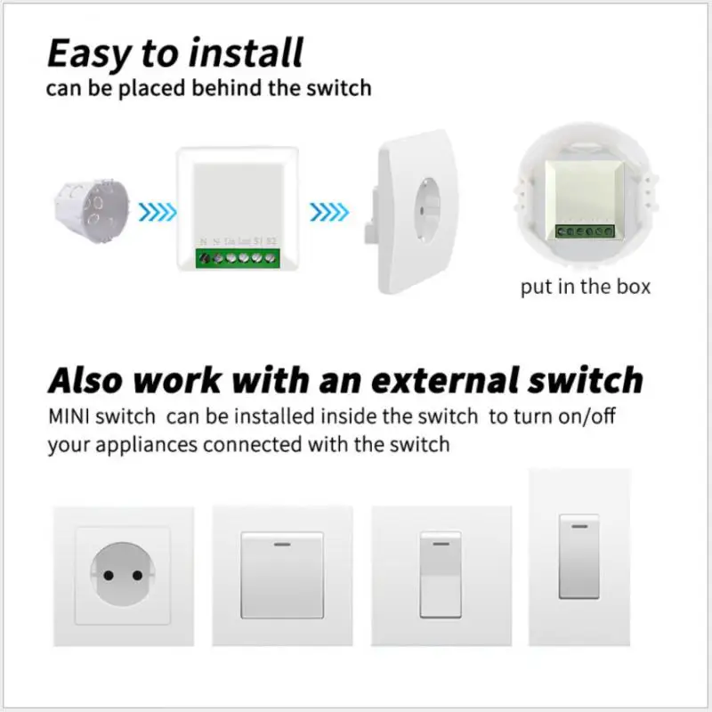 EWeLink-miniinterruptor inteligente ZigBee 3,0, dispositivo compatible con Alexa, asistente de Google, Yandex Alice,Smartthings Hub, 16A