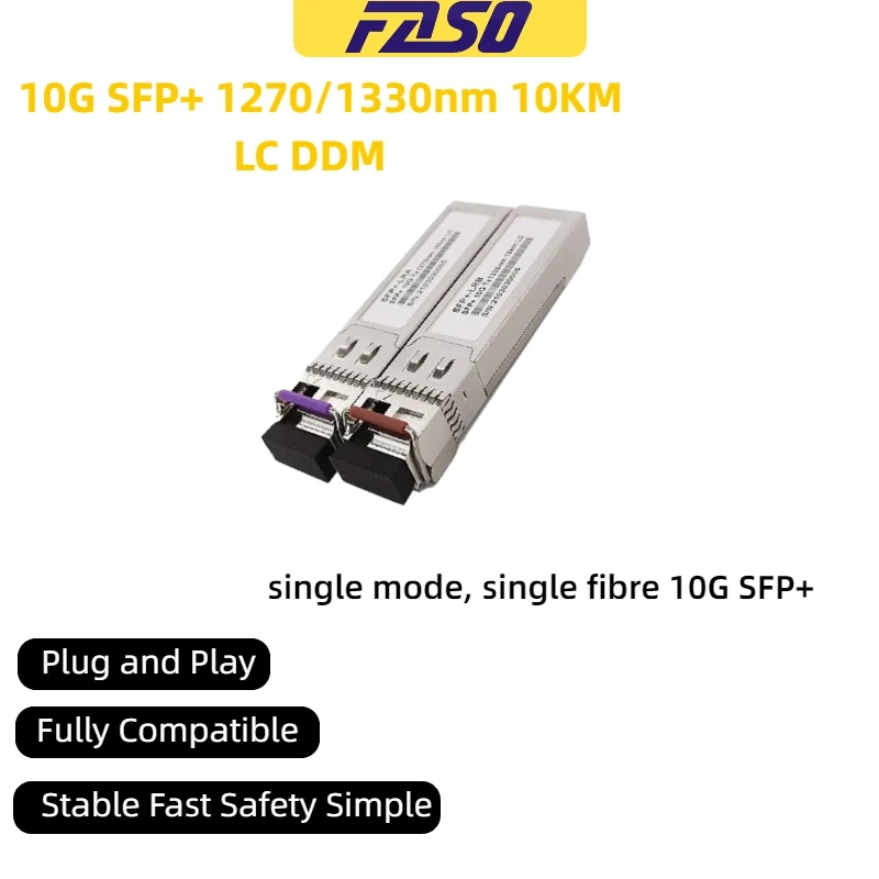 

Модуль трансивера 10G LC SFP, одноволоконный, оптический модуль 10 км Tx1270/1330 нм, одномодовый с Cisco/Mikrotik UBNT Ubiquiti D-LINK TP-LINK huawei Extreme Ruijie intel Xiaomi Ethernet-коммутатор